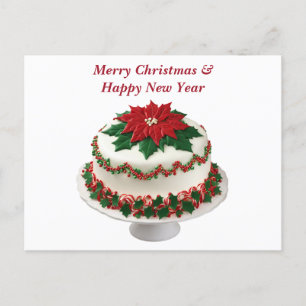 Postal Festiva Ferry Christmas Red Poinsettia Cake