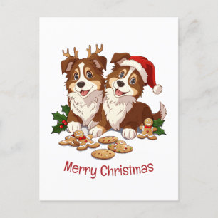 Postal Festiva Ferry Christmas Shetland Sheepdogs