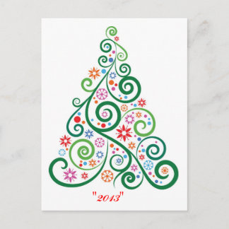Postal Festiva FERRY CHRISTMAS TREE 2013 Postcard