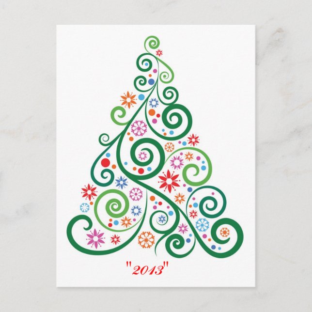 Postal Festiva FERRY CHRISTMAS TREE 2013 Postcard (Anverso)