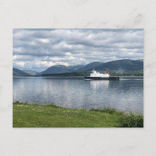 Postal Festiva Ferry navegando hacia la bahía de Rothesay, Isla d