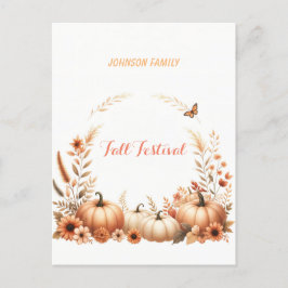 Postal Festiva Festival de otoño de ilustracion acuático