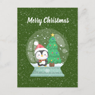 Postal Festiva Festive Christmas penguin snowglobe Holiday