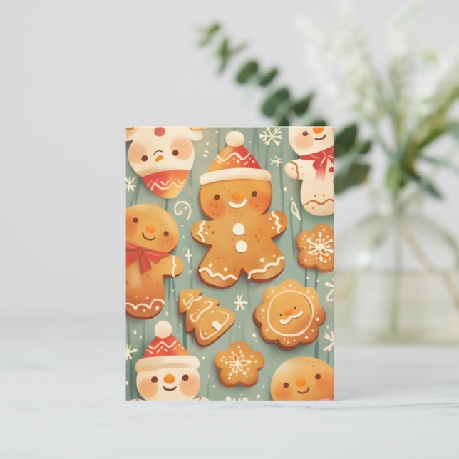 Postal Festiva Festive Gingerbread Cookies (Anverso de pie)