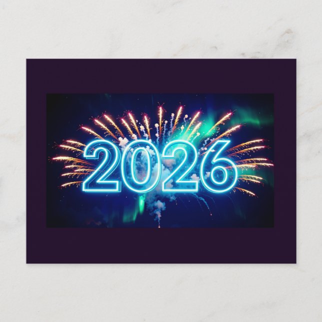 Postal Festiva Festive New Year postcard (Anverso)