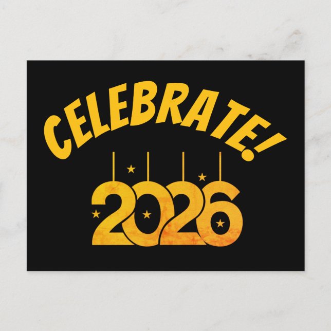 Postal Festiva Festive New Year postcard (Anverso)