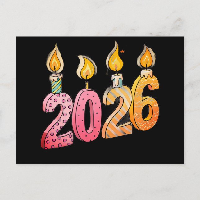 Postal Festiva Festive New Year postcard (Anverso)