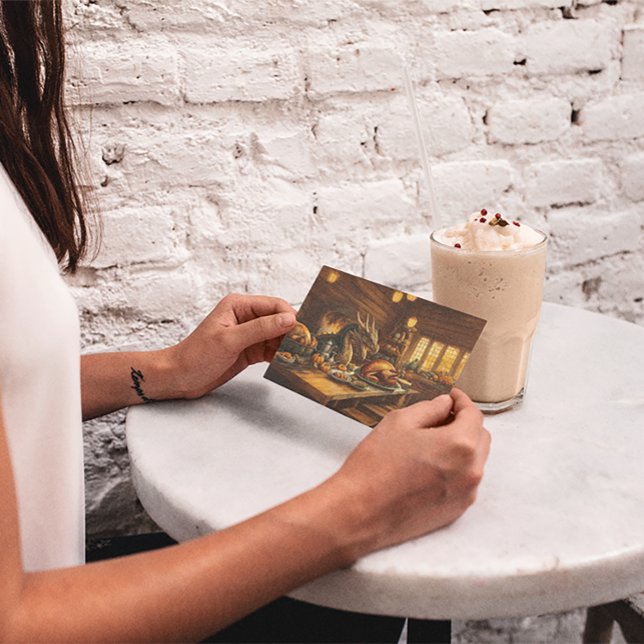 Postal Festiva Festividad de Acción de Gracias para un dragón (Subido por el creador)