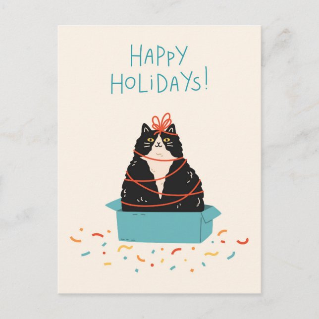 Postal Festiva Festividad de gato (Anverso)