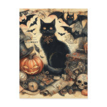 Festividad de gato negro de Halloween