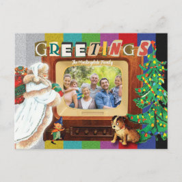Postal Festiva Festividad de los Navidades de fotografía retro mo