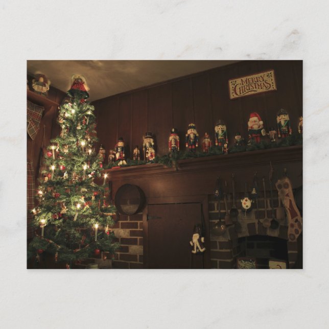 Postal Festiva Festividad de Navidades de campo coloniales primit (Anverso)