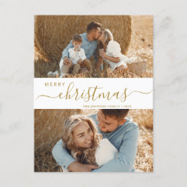 Postal Festiva Festividad de Navidades de guiones de Collage de f