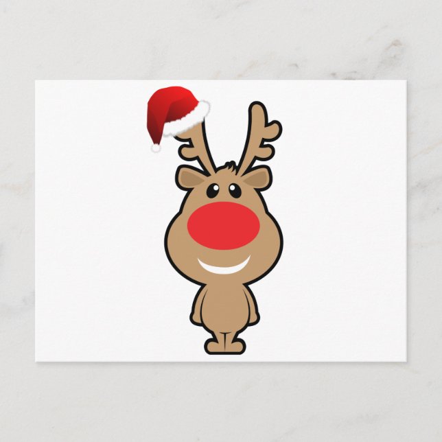 Postal Festiva Festividad de Navidades divertidos santa (Anverso)