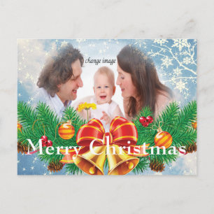 Postal Festiva festividad de Navidades fotográficos personalizado