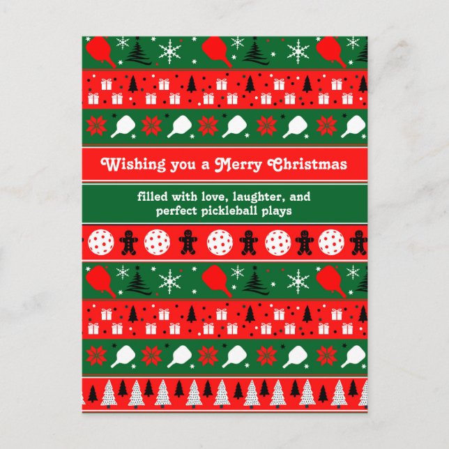 Postal Festiva Festividad de Pickleball (Anverso)