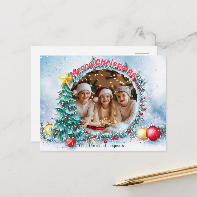 Postal Festiva Festividad del marco congelado (Anverso/Reverso In Situ)