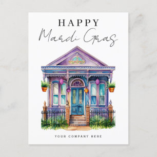 Postal Festiva Festividad Feliz Mardi Gras House Realty