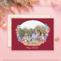 Festividad Floral Wreath Dark Foto