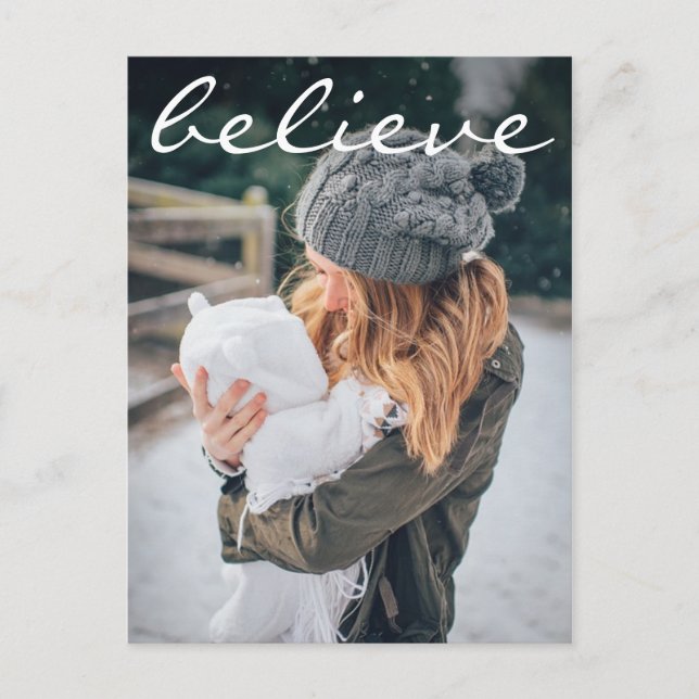 Postal Festiva Festividad fotográfica de tipografía de creencia b (Anverso)