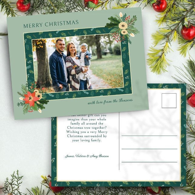 Postal Festiva Festividad Navidades de la dieta Floral 1 Foto (Subido por el creador)