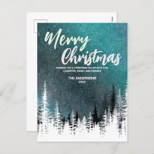 Postal Festiva Festividad navideña invierno