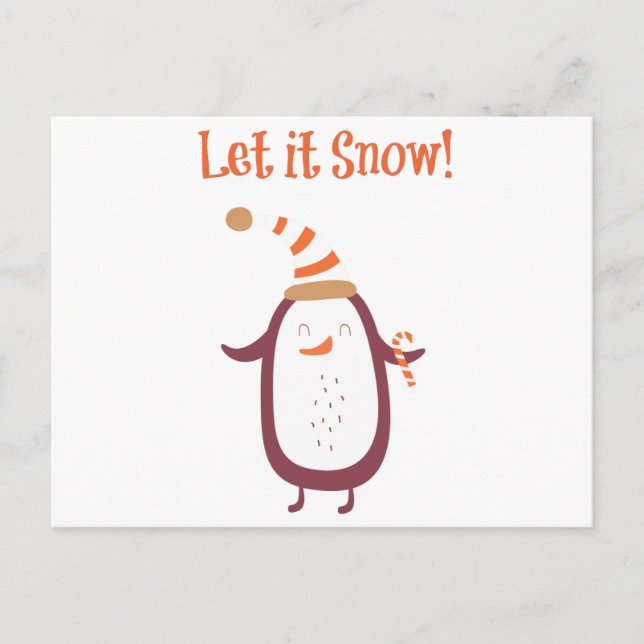 Postal Festiva Festividad que nieve (Anverso)