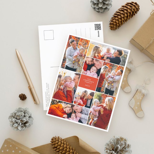 Postal Festiva Festividad simple de moda 8 Navidades de Collage d (Subido por el creador)