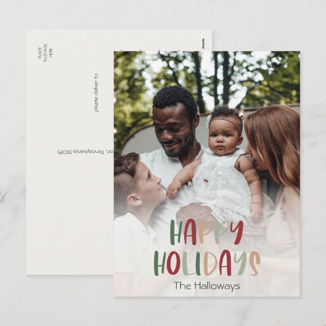 Postal Festiva Festividades Casual Colorful Happy Full Vertical P (Anverso / Reverso)