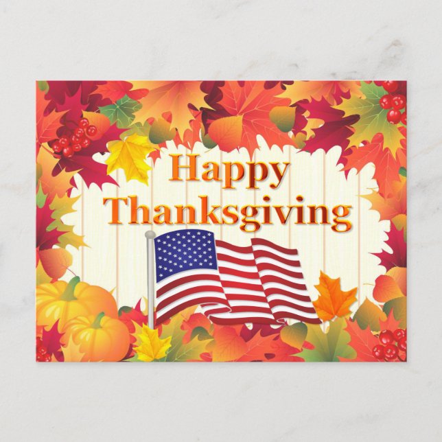 Postal Festiva Festividades de Acción de Gracias en Turquía (Anverso)