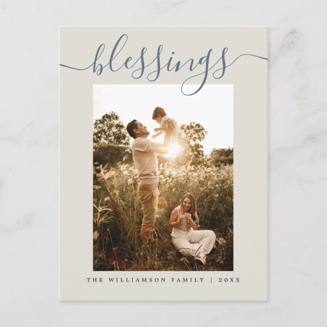 Postal Festiva Festividades de los Navidades cream (Anverso)