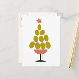 Postal Festiva ¡Festividades! Diseño de árbol de oliva