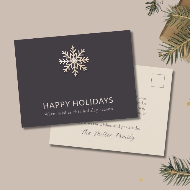 Postal Festiva Festividades Felices de los Copos de Nieve (Subido por el creador)