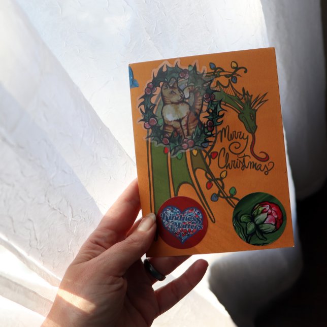 Postal Festiva Festividades Geek del Dragon navideño (Subido por el creador)