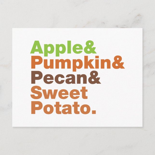 Postal Festiva Festividades ~ Navidades de Acción de Gracias de N (Anverso)