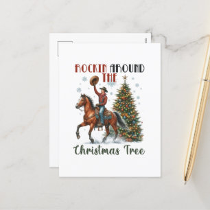 Postal Festiva Festuive Navidades cowboy agregar mensaje