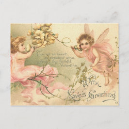 Postal Festiva Fieles Flower Fairies de San Valentín