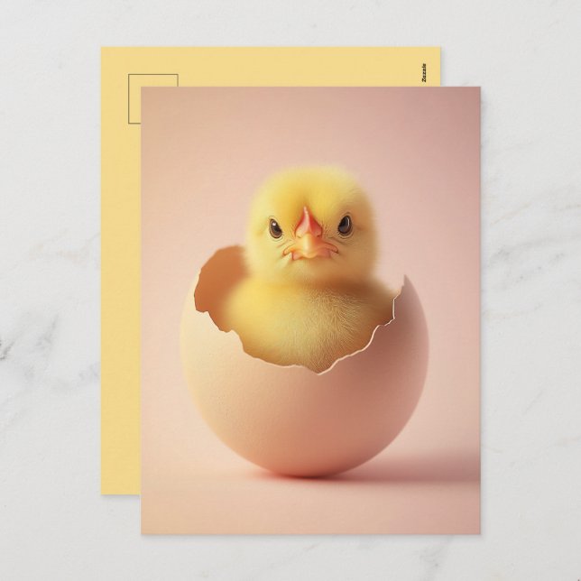 Postal Festiva Fierce Chick en Eggshell (Anverso / Reverso)