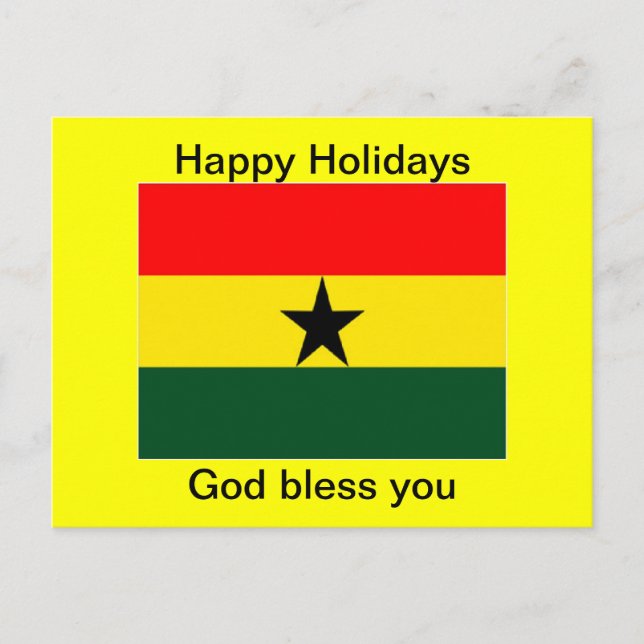 Postal Festiva Fiesta de bandera de Ghana (Anverso)