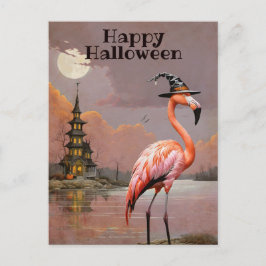 Postal Festiva Fiesta de disfraces de Halloween en la Mansión Emb