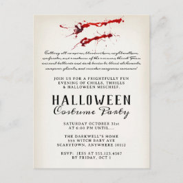 Postal Festiva Fiesta de Halloween de sangre de vampiro