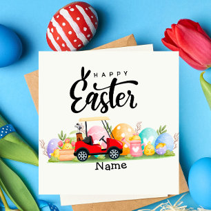 Postal Festiva Fiesta de Pascua de Golf para los golfistas