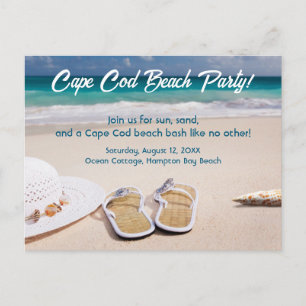 Postal Festiva ¡Fiesta en la playa de Cape Cod!