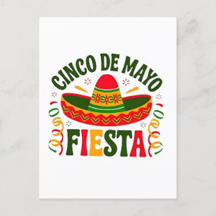 Postal Festiva Fiesta Squad Cinco De Mayo Sombrero Mexicano