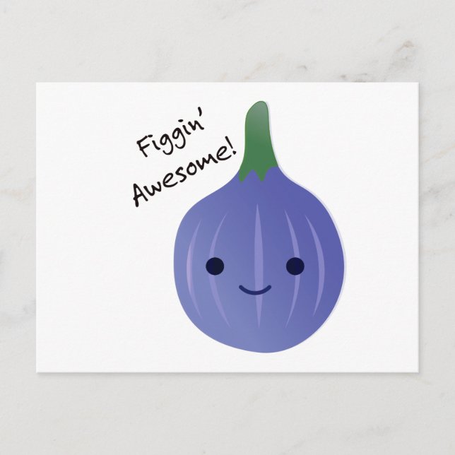 Postal Festiva figgin Awesome Fig Pun (Anverso)