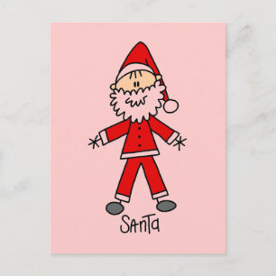 Postal Festiva Figura de puño Santa Claus Camisetas y regalos