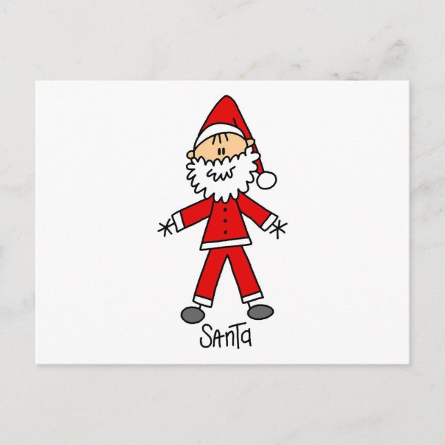 Postal Festiva Figura de puño Santa Claus Camisetas y regalos (Anverso)