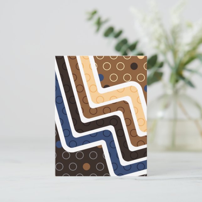 Postal Festiva Figuras geométricas 2 (Anverso de pie)