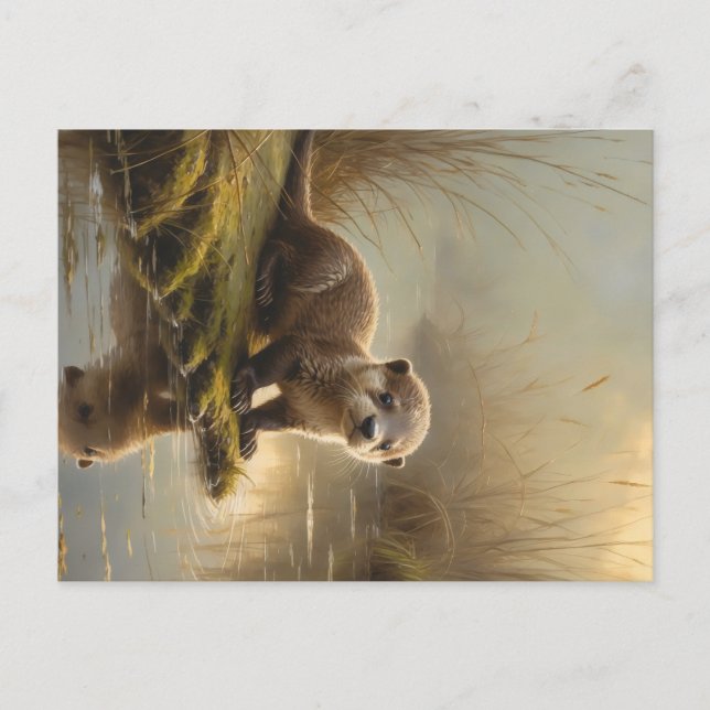 Postal Festiva First Light Kin Otter Postcard – Gentle Joy (Anverso)