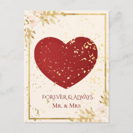 Postal Festiva First Valentine Mr and Mrs Card